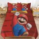 thumbnail image 1 of Super Mario 3-Piece Comforter Set for Bedroom Super Mario Bedding Set for Kids Adults Soft Microfiber Duvet Cover Set with Zipper Closure, 1 of 5