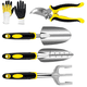 thumbnail image 1 of Juego de herramientas de jardinería de 5 piezas para uso floral, resistente, con tijeras de podar, paleta de mano, trasplantador, rastrillo de mano y guantes de jardinería. Un regalo de jardín, 1 of 7