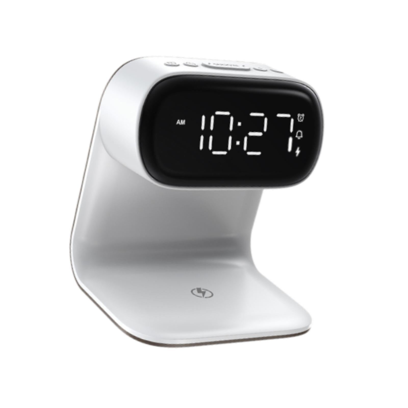 Magideal - Cargador Inalámbrico De 15 W Con Reloj Digital Para Sala De Lectura, Sala De Estar, Relojes