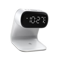 Magideal - Cargador Inalámbrico De 15 W Con Reloj Digital Para Sala De Lectura, Sala De Estar, Relojes