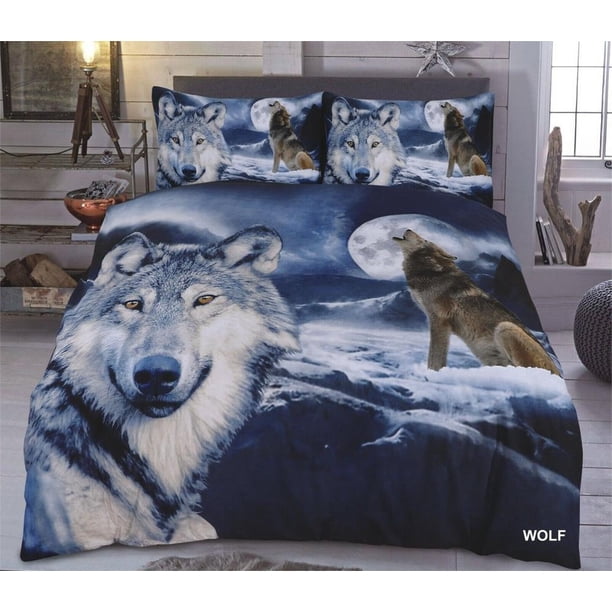 Amazing Animal Print Quilt Duvet Cover Set Pillowcase Kids Doona Cover3-Piece Bedding Set