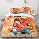 thumbnail image 2 of Juego de ropa de cama ONE PIECE con funda nórdica y fundas de almohada, estampado 3D, cierre de cremallera, diseño único, hipoalergénico, diseño de Luffy (anime)., 2 of 3