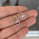 thumbnail image 3 of Argollas Pequeñas Con Corazón Plata 925 Niña Mujer, 3 of 3