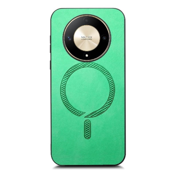 Magnetic Slim Case for Honor X9B with Camera Guard & Anti-Scratch Back Green