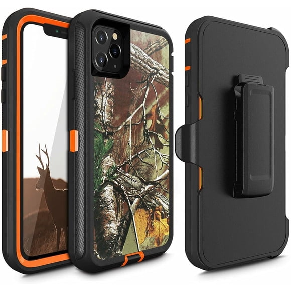 Funda Fastsun 15 Pro Max Camuflaje Naranja con Clip