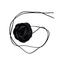 Magideal - Gargantilla De Flores Y Rosas, Vestido Romántico, Accesorios De Joyería, Gargantilla Floral De Moda, Collar Elegante Para Novia, Fiesta, Festival, Muj Negro