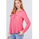 thumbnail image 2 of Blusa Tejida con Bolsillo y Detalle de Cremallera y Mangas Enrollables 3/4, 2 of 4