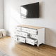thumbnail image 3 of Cómoda Premium de Palillaje Mueble de Dormitorio - Blanco - 180x40x90 cm, 3 of 3