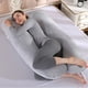 thumbnail image 2 of Almohada para embarazadas, almohada en forma de U desmontable y lavable, cojín grande, almohada de cintura, 2 of 5