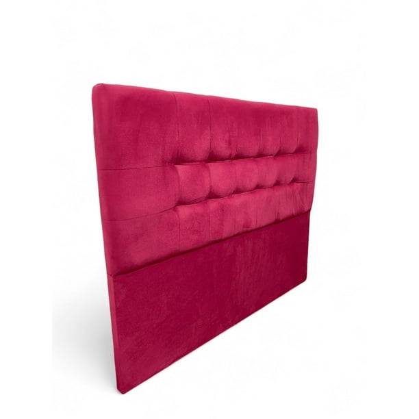 Respaldo De Cama King Valencia Felpa Fucsia