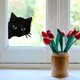 thumbnail image 3 of Adornos de gato negro de metal para jardín, decoración artística de granja, decoración para exteriores, regalo ideal para amantes de los gatos, juego de 2 siluetas de animales., 3 of 6