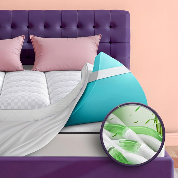 Capa Superior para Colchón Biteany de 10 cm con Gel Refrigerante – Tamaño Queen