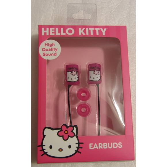 Audífonos Intrauditivos Sakar HK-1429 Hello Kitty Rosa y Negro