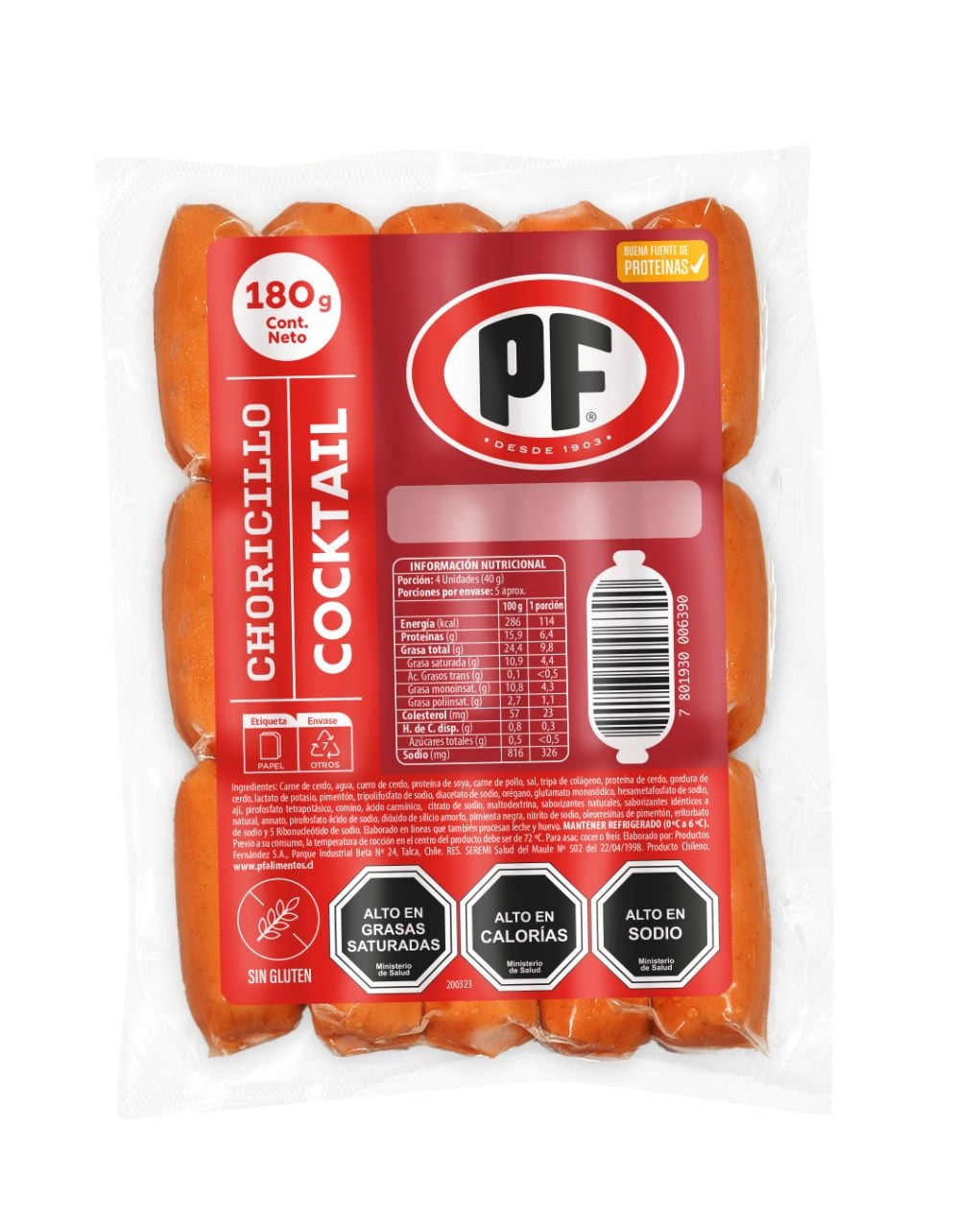 Choricillo Cocktail Display 12 Un 180 g PF