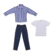 thumbnail image 3 of Ropa De Figura De Hombre A Escala 1/12, Atuendo Moderno Para Figura De 6 Pulgadas, Largo Azul, 3 of 5