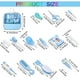 thumbnail image 2 of Kit De Aseo Para Bebés Juego De 13 Piezas De Aseo Para Recién Nacidos Kit De Cuidado De Bebés Accesorios Esenciales Para El Cuidado De La Salud Para Viajes En Casa (azul), 2 of 7