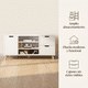 thumbnail image 2 of Rack Tv 120x30x55cm 2 Tiras 1 Puerta Melamina Homer Design Blanco, 2 of 4