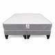 thumbnail image 1 of Base De cama Europea 2 Plazas Gris Felpa + Colchón Semi Ortopédico, 1 of 2