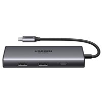 Ugreen - Multipuerto Usb-C / (2)Hdmi 8K30Hz + 3Usb 3.0 + Inusb-C Pd Cm498