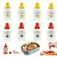 thumbnail image 1 of 8pcs, Mini Ketchup Bottles, Condiment Squeeze Bottle, Plastic Portable Containers Bottle For Adults Office Lunchbox Picnic, Squeeze Bottles For Oil Soy Sauce Honey Salad Dressing, 25ml/0.87oz, 1 of 5