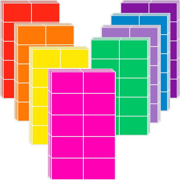 Etiquetas YSHIHE 7,5 x 5 cm, paquete de 240, 8 colores