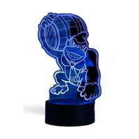 Lampara Ilusion 3D Donkey Kong De 7 Colores, Base Touch