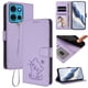 thumbnail image 2 of Funda Volteable con Diseño de Gato para Motorola MOTO G75 5G, Lila Claro, 2 of 6
