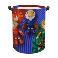 Desmarcar - Zayu Cesta De Lavandería De Gran Capacidad Redonda Con Asa, Bolsa Para Ropa Sucia Plegable, Almacenamiento Para Dormitorio, Baño Y Lavadero 44X35 Cm