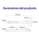 thumbnail image 2 of Dispositivo de salida de pánico con barra de empuje para puerta, de acero inoxidable de 65cm, barra de empuje comercial de salida de emergencia, 2 of 5