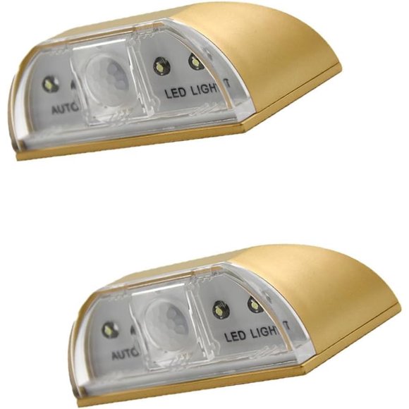 Luz de Llave Sqruchel 4 LED con Sensor de Movimiento - Pack de 2 en Oro