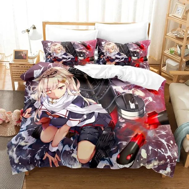 Kantai Collection Bedding Set Duvet Cover Bed Set Quilt Cover Pillowcase Comforter Size Boys Adult Bedding Set Bed Sheets
