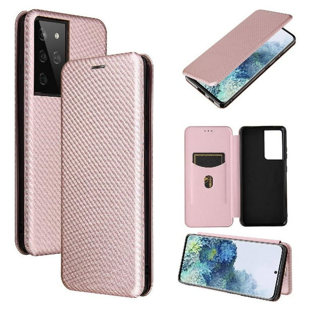Funda Flip para FOXDOCK Samsung Galaxy S21 Ultra - Funda magnética de negocios, funda protectora delgada