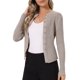 thumbnail image 4 of INSPIRE CHIC Cárdigan Suéter para Mujer de Manga Larga con Botones Casual Corto de Punto Acanalado XS Camel, 4 of 6
