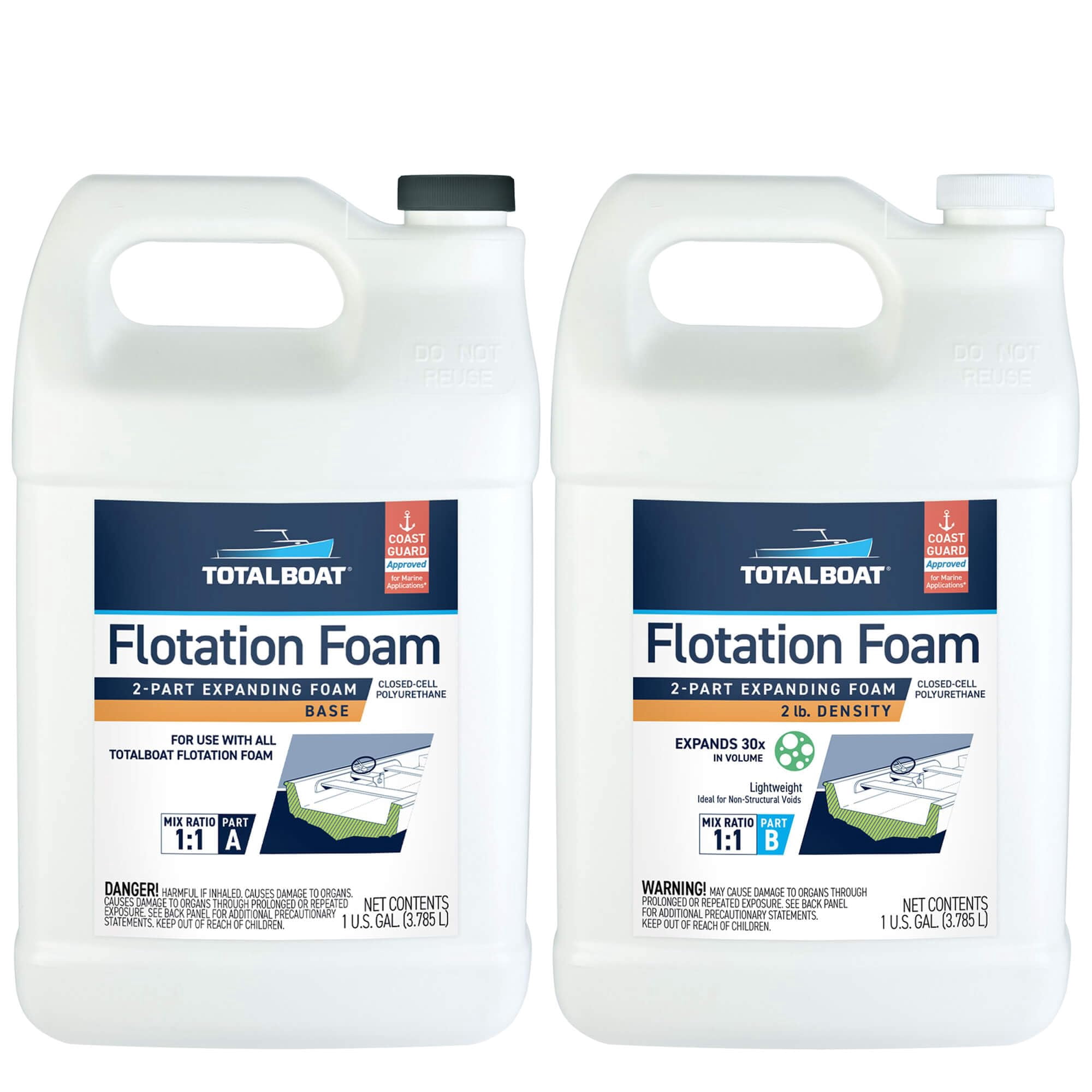 Kit De Espuma Expansible Totalboat De 2 Libras De Densidad, 2 Galones