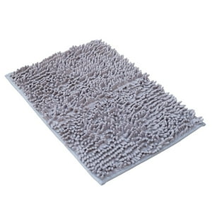 Wakeshome - Tapete Alfombrilla De Baño Super Absorbente Piso Tina Ducha Gris Oscuro