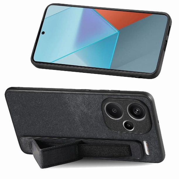 Funda Protectora con Correa para Xiaomi Redmi Note 13 Pro Plus Resistente a Golpes Negro
