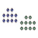 thumbnail image 4 of 20x Cuentas Traseras Planas Botón Adornos Para Hacer Tarjetas Azul Marino Verde, 4 of 5