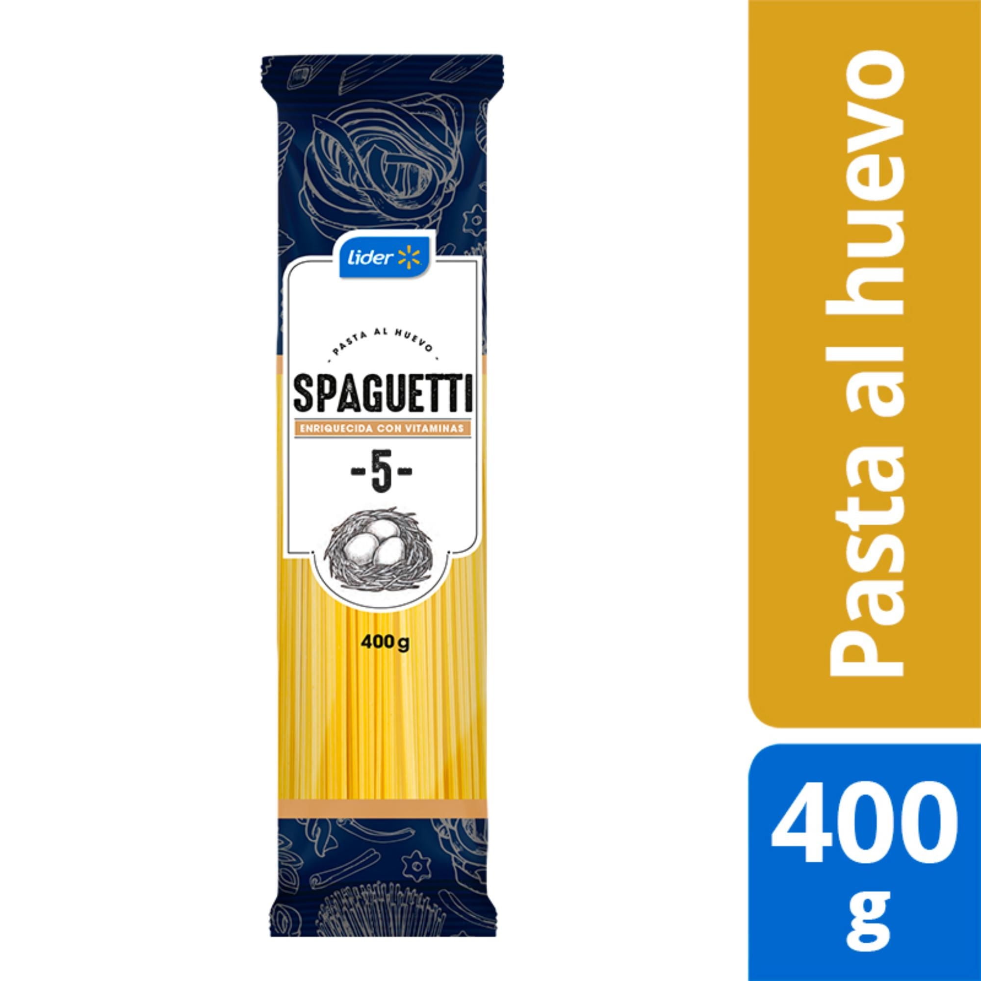 Fideo Pasta Al Huevo Spaghetti N°5 Bolsa 400 g Lider