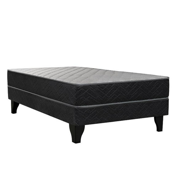 Cama Europea Apolo Black 1.5 Plaza Base Normal