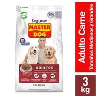 Alimento Seco Perro Adulto Raza Mediana/Grande Sabor Carne Bolsa 3 Kg Master Dog