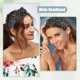 thumbnail image 2 of Unique Bargains Diademas Anchas con Lazo de Estampado de Leopardo Moda Aro para el Cabello con Lazo Anudado para Niñas Mujeres Negro, 2 of 7