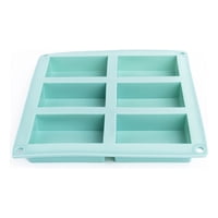 Genérico - Molde De Silicona Reposteria Rectangular 6 Divisiones Color Verde