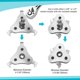 thumbnail image 5 of Juego de pinzas para filtro de aceite y llave ajustable de 3 garras DURATECH, 5 of 6