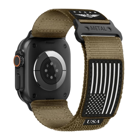 Correa de reloj BXUXOHS de nylon 49/46/45/44 mm con bandera de EE. UU.