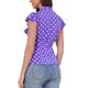 thumbnail image 3 of INSPIRE CHIC Blusa de Mujer para Regreso a Clases con Lunares, Cuello con Lazo, Mangas con Volantes, Top para el Trabajo, Talla S, Color Púrpura, 3 of 6