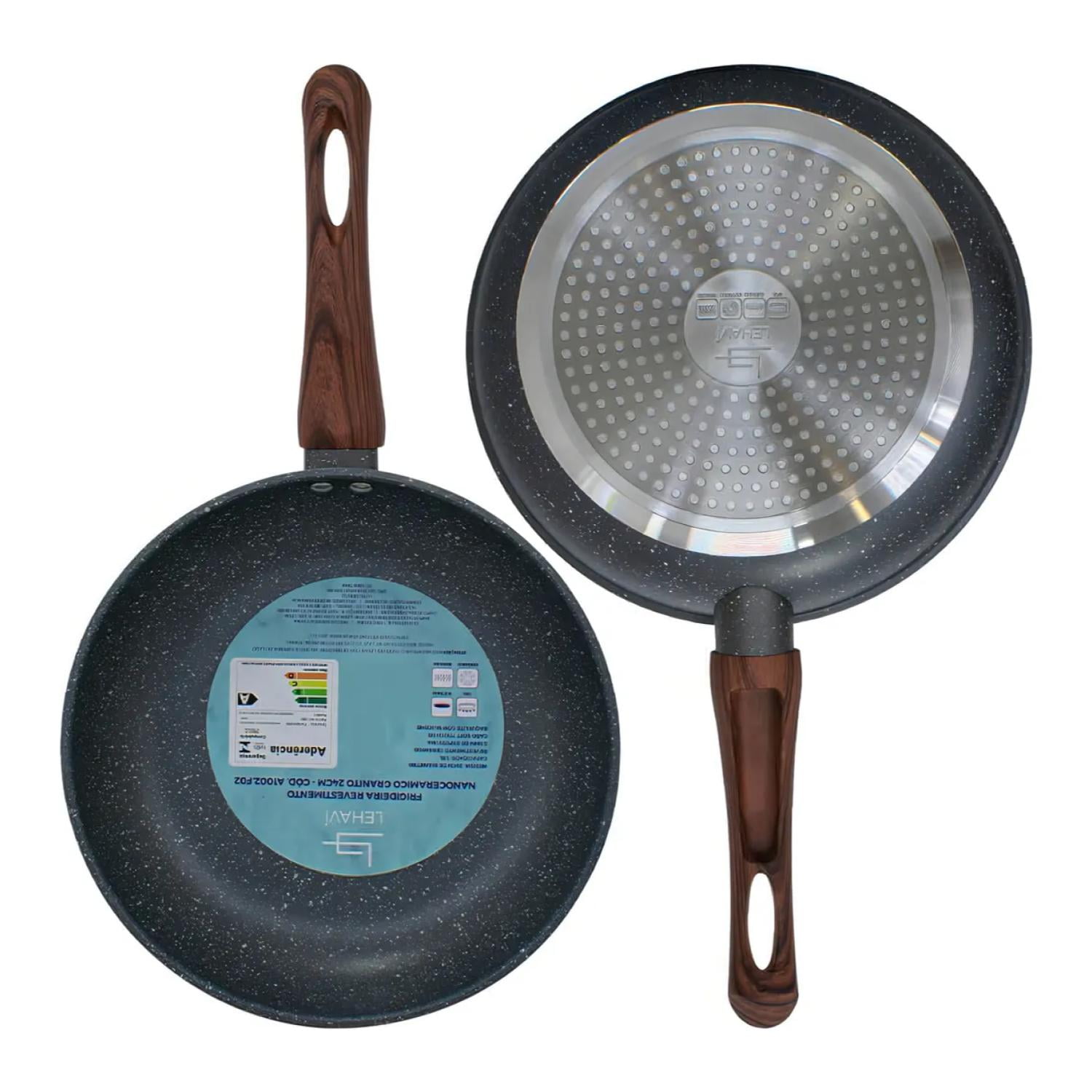 Total E-commerce - Sarten De Induccion Antiadherente 28cm Con Mango De Madera