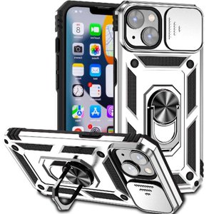 Estuche Gangxun Para Iphone 14 Plus, Soporte Giratorio 360°, Estilo Mecánico Y Magnético
