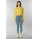 thumbnail image 2 of Poleron Crop Mujer Amarillo Con Capucha Talla L, 2 of 2