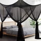 thumbnail image 5 of Mosquitera de 4 postes esquineros para cama, cortinas grandes para dormitorio, decoración de princesa, cortinas para patio, interior y exterior, color negro, estilo gótico., 5 of 6