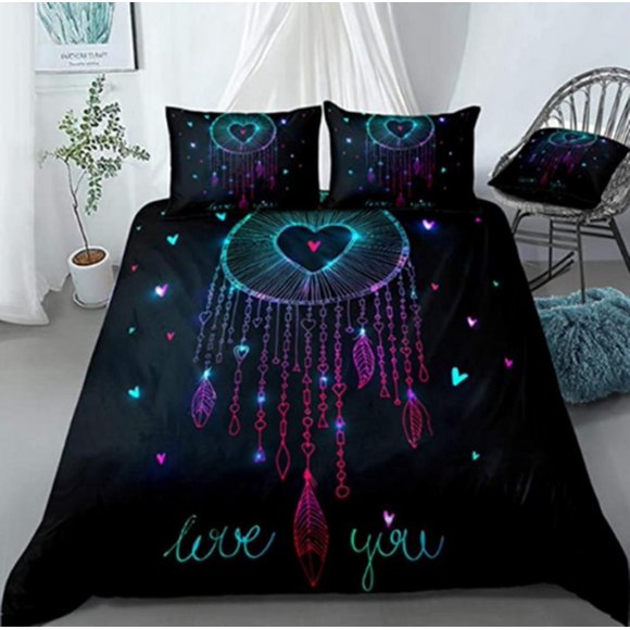 Love You Dream Catcher Quilt Duvet Cover Set Soft Kids Home Textiles3-Piece Bedding Set